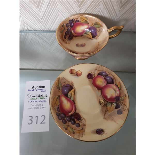 Aynsley Orchard Gold Tea Cup & Saucer A