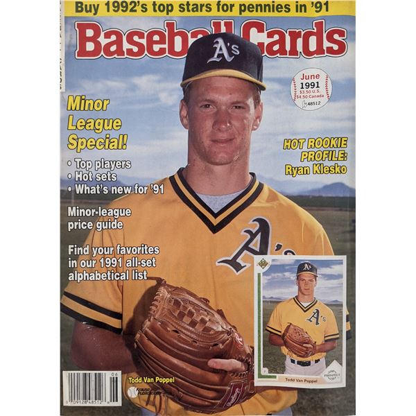 Baseball Cards Magazine Ryan Klesko June 1991