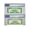Image 2 : (2) 1963 & 1969 $5 Fed Reserves Notes PMG Ch UNC