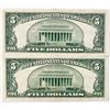 Image 2 : (2) 1953 A Consec $5 Silver Cert.'s