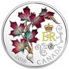 Image 1 : 2018 $20 Queen Elizabeth II's Maple Leaves Brooch with Pearl - Pure Silver Coin