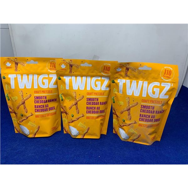 Twigz Craft Pretzels- Smooth Cheddar Ranch (3 x 130g)