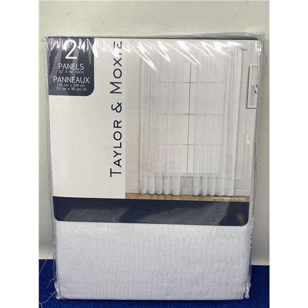 Taylor & Moxie 2 Window Curtain Panels (132cm x 229cm)