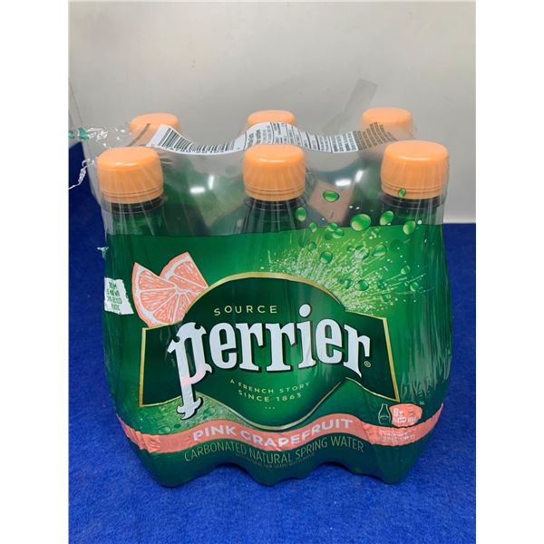 Perrier Pink Grapefruit Carbonated Natural Spring Water (6 x 500ml)