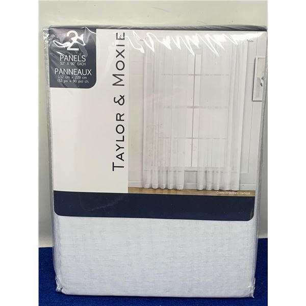 Taylor & Moxie Curtain Panels (2 x 52in x 90in)