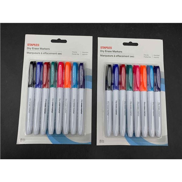 Dry Erase Assorted Color Markers (2 x 8)