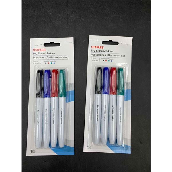 Dry Erase Markers-Assorted Colours (2 x 4)