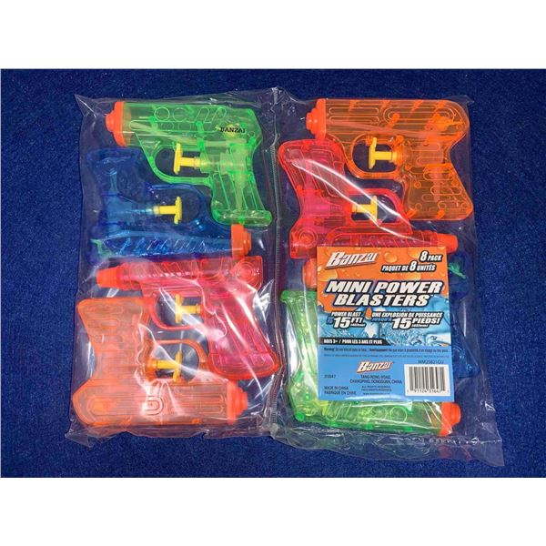 Banzai Mini Power Blasters Water Guns (8ct)