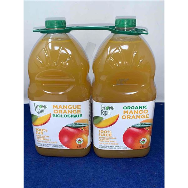 Grown Right Organic Mango Orange Juice (2 x 1.89L)