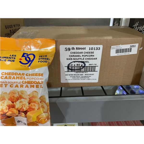 CASE LOT- Cheddar Cheese And Caramel Popcorn 12 x 80g