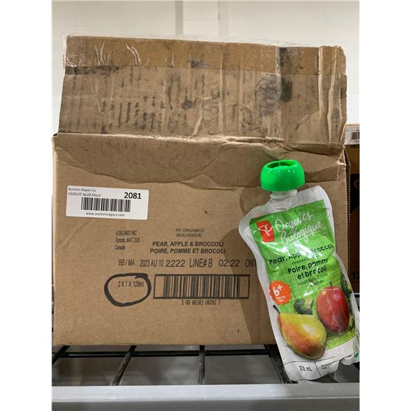 CASE LOT PC Organics Pear Apple & Broccoli Sauce 2 x 7 x 128ml