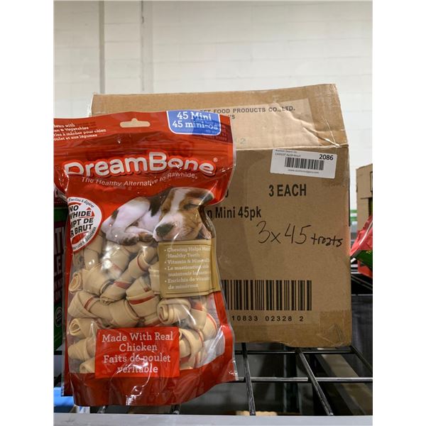 CASE LOT- Dream Bone Dog Treats 3 x 45 treats