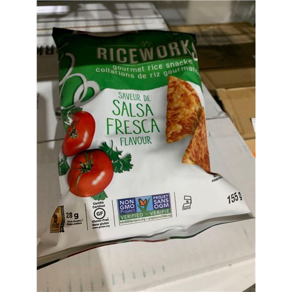 CASE LOT-Rice Works Salsa Fresca Gourmet Rice Snack 12 x 155g