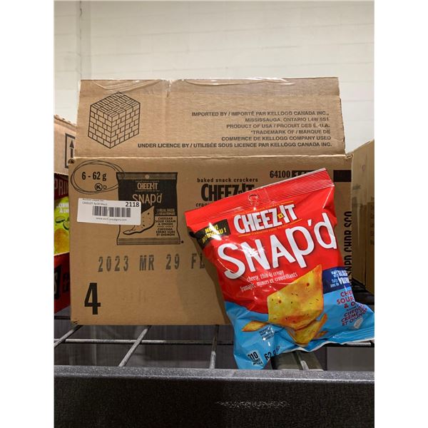 CASE LOT- Cheez it Snap'd 6 x 62g
