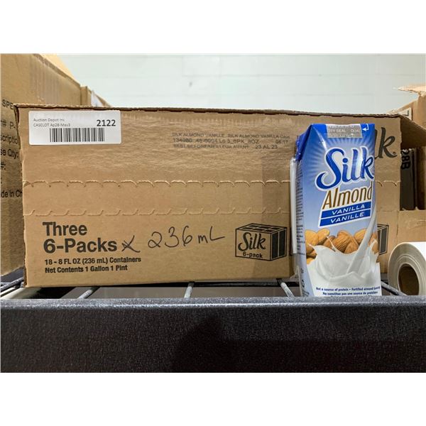 CASE LOT Silk Almond Vanilla 18 x 236ml