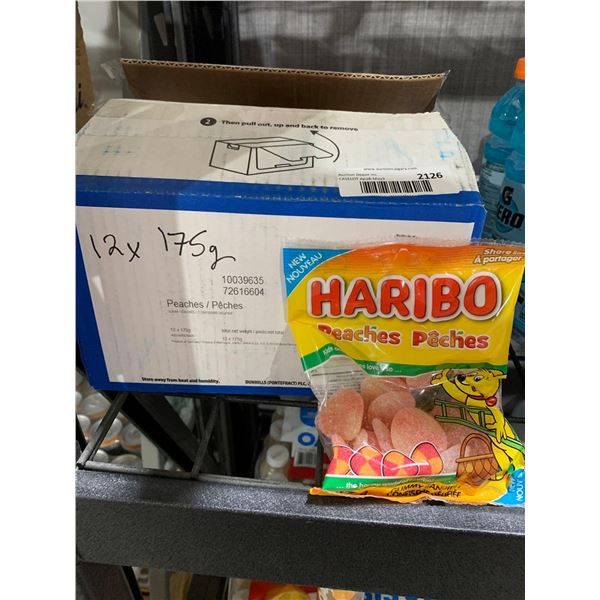 CASE LOT Haribo Peaches Gummy Candy 12 x 175g