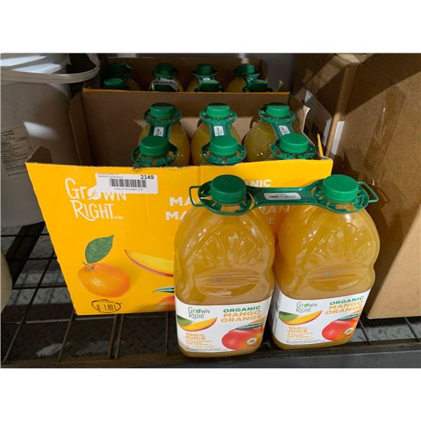CASE LOT Grown Right Organic Mango Juice 8x1.89L