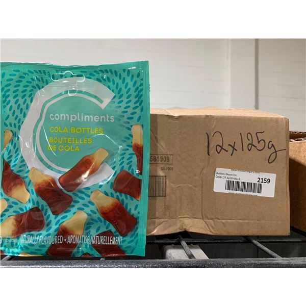 CASE LOT Compliments Cola bottles 12x125g