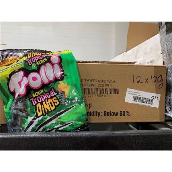 CASE LOT Trolli Sour Tropical Dinos 12x120g