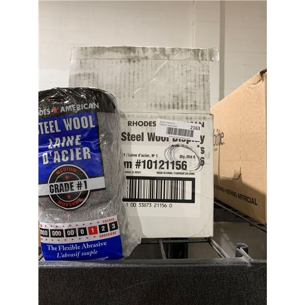 CASE LOT Rhodes America Steel Wool  6 packs 3 bundles per pack