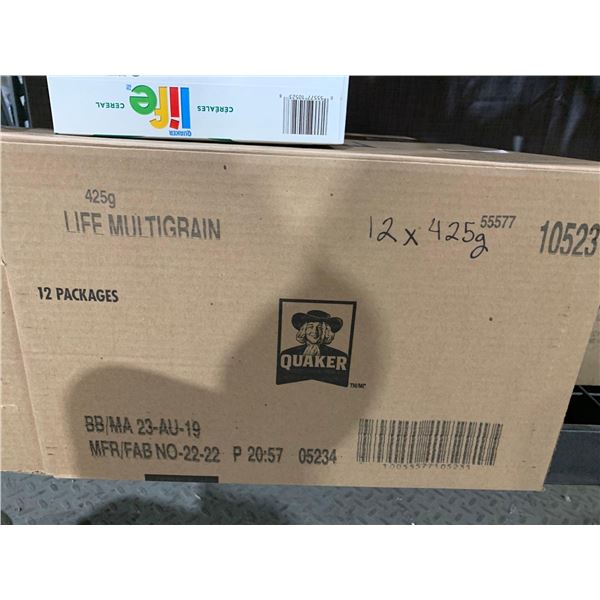 CASE LOT Quaker Life Multigrain Cereal 12 x 425g