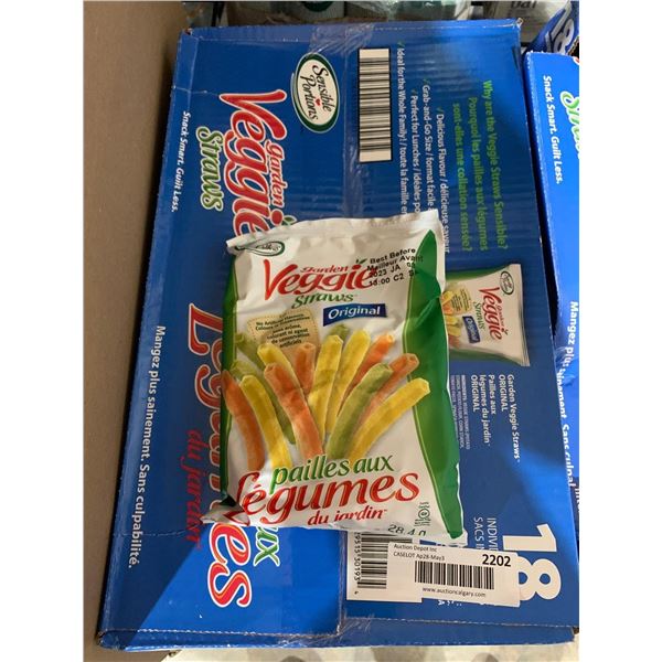 CASE LOT Garden Veggie Straws 18 x 28g