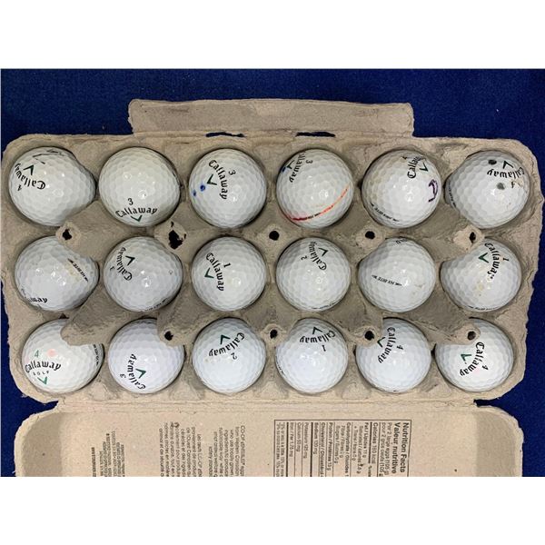 Lot of 18 Used Callaway HX Bite Golf Balls