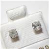 Image 2 : 14K White Gold Diamond Stud .70 Carat (I1-2) Solitaire Earrings Set Made in Canada -Appraised Value 