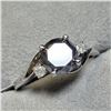 Image 2 : 10K White Gold Black Brilliant Cut Diamond 1.7 Carat with Side Diamonds .08 Carats Solitaire Ring si