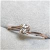 Image 3 : 10K Rose Gold Brilliant Cut .32 Carat Diamond (I1-3,I1) Solitaire Ring size 6.5 Made in Canada -Appr