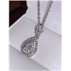 Image 3 : Tear Drop Design .75 Carat Solitaire Pendant and Chain Set
