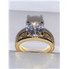 Image 1 : James Allen Styled Bezel Set Multi Stone Band with 1.0 Carat Brilliant Cut Solitaire Engagement Ring