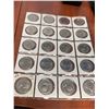 Image 4 : Full Display Sheet of Canada Vintage 1970's Voyageur Canoe $1.00 Dollar Coins ( LOT OF 20)