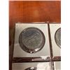 Image 5 : Full Display Sheet of Canada Vintage 1970's Voyageur Canoe $1.00 Dollar Coins ( LOT OF 20)