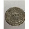 Image 1 : Canada 1950 King George VI Vintage Silver Half Dollar