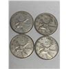 Image 1 : Canada King George VI Vintage Set of sequential date Silver Quarters 1949-1952