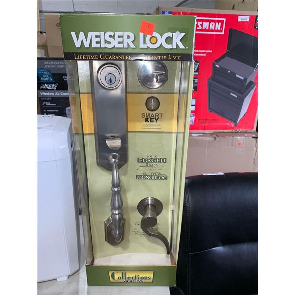Weiser Lock Smart Key Solid Forged Brass Handleset