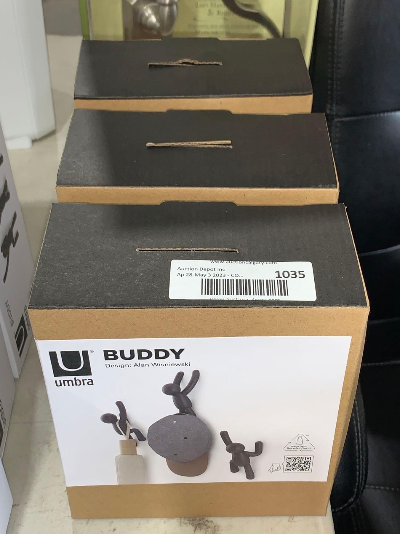 Umbra Buddy Hooks Set of 3 Black Lot of 3 boxes