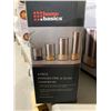Image 2 : Home Basics 4 Piece Stainless Steel & Glass Canister Set