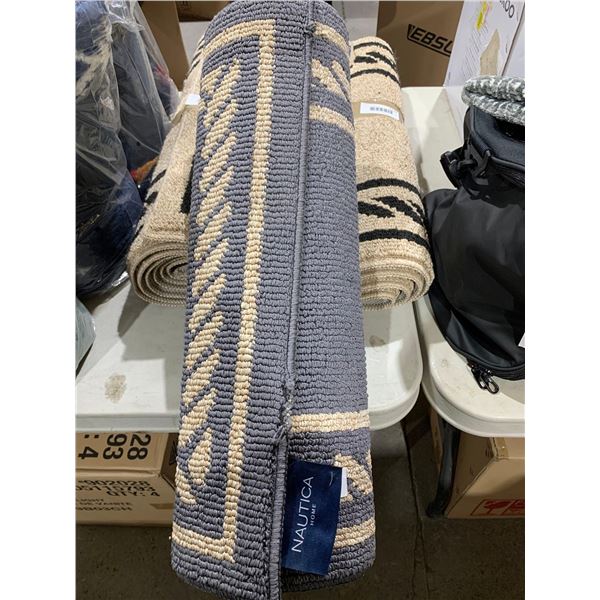 Nautica Home Accent Carpet Runner 24" x 72" Slight damage as seen in Photos