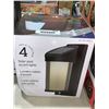 Image 1 : Solar Post Accent Lights Black Finish Set of 4