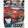 Image 2 : Solar Post Accent Lights Black Finish Set of 4