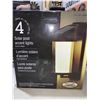 Image 3 : Solar Post Accent Lights Black Finish Set of 4