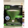 Image 2 : Feit Electric LED Bulbs Lights Up Green 4 pack Flood Lights