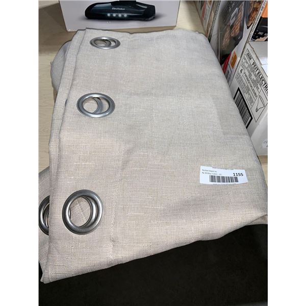 Lot of 2 Beige 96' Grometed Blackout Curtains