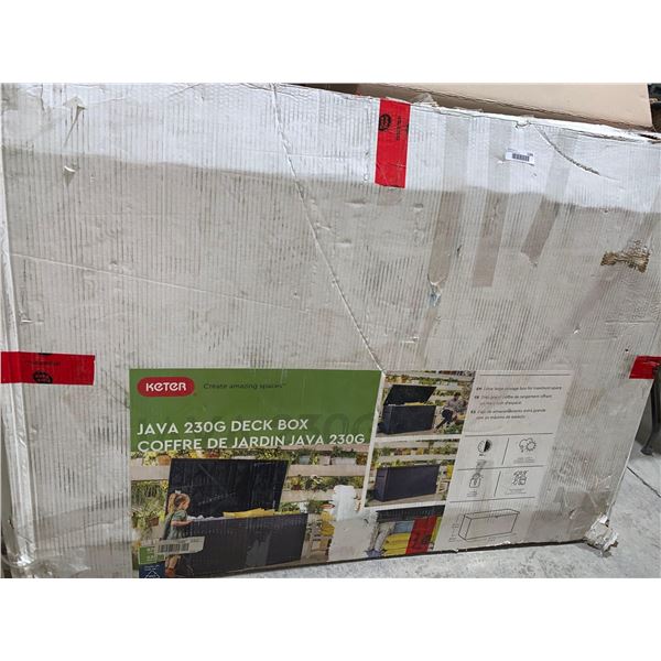 Keter Java 230G Deck Box 33.8" x 57.8" x 32.7" XL Storage Box