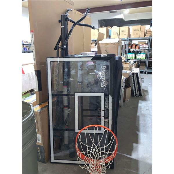 Spalding  Acrylic Portable Adjustable Basketball Backboard, Hoop & Net System unassembled