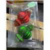 Image 3 : Holiday Living Glass Ornaments Indoor Use Pack of 2 Lot of 4 packs
