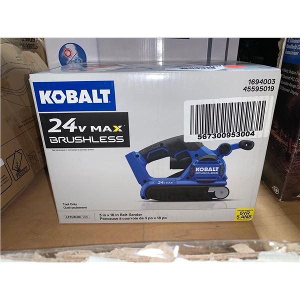 Kobalt 24v MAX Brushless 3'x8' Belt Sander - Tool Only