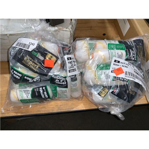 Lot of 20 4" Mini Paint Roller Replacement Heads